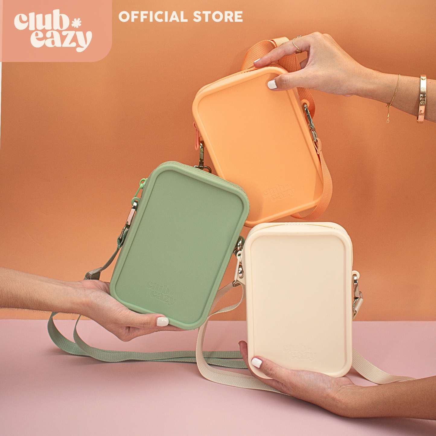 Waterproof Silicone Everyday Crossbody Adjustable Strap for Daily Everyday Errands Carry
