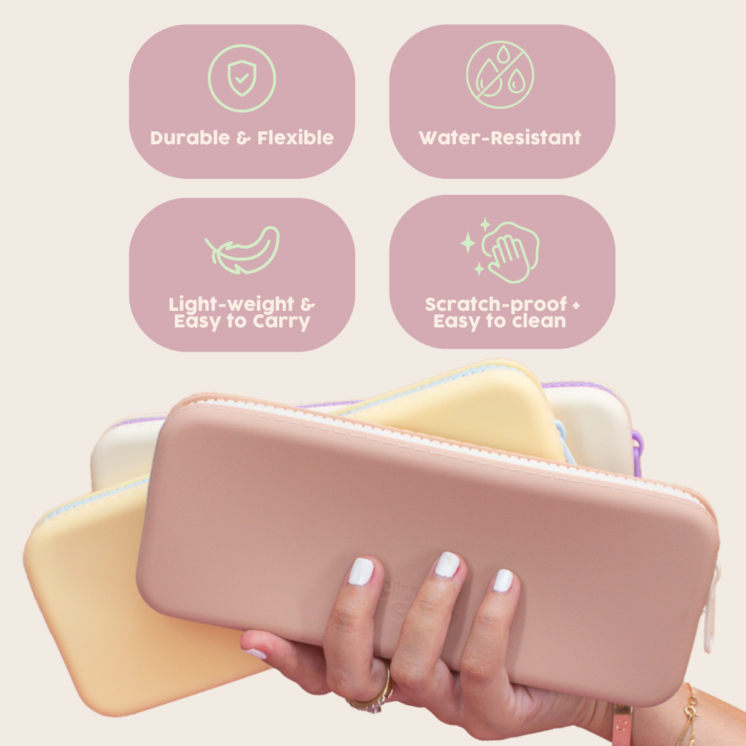 Silicone Organizer Wallet & Storage Bag Durable Flexible Waterproof Easy to Clean Scratch Proof