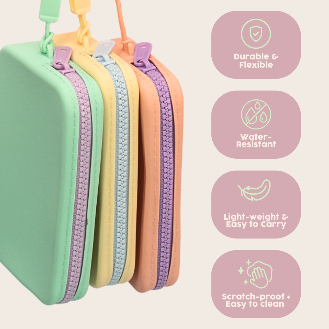 Waterproof Silicone Wallet & Storage Bag Pouch Organizer with Strap
