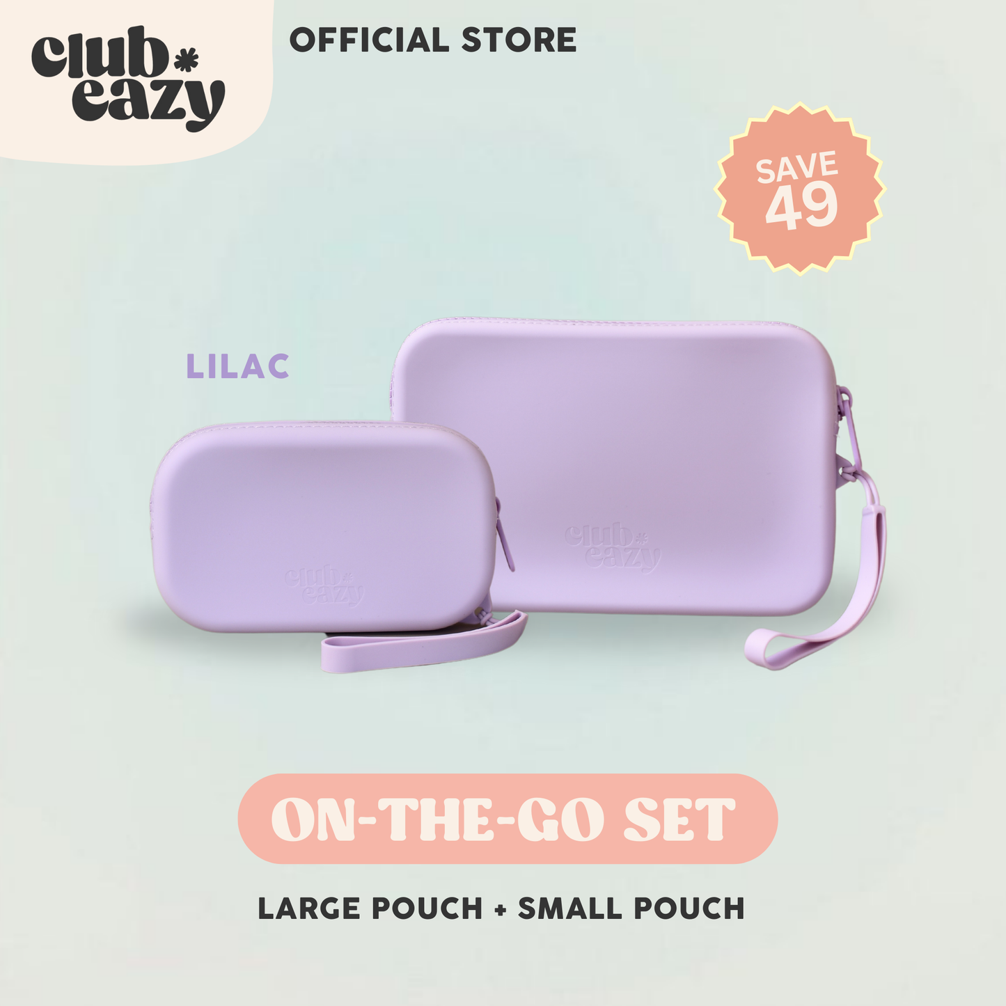 On-The-Go Set in Lilac (Set of 2) (Small + Large Pouch)