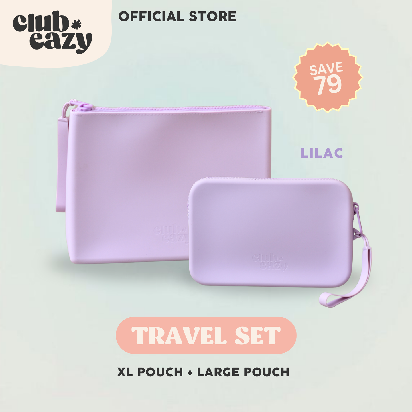 Travel Set in Lilac (Set of 2) (Large Pouch + XL Pouch)